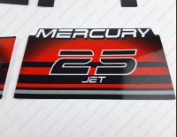 Mercury 25HP Two Stroke 1996-1998 JET Outboard Decal Kit